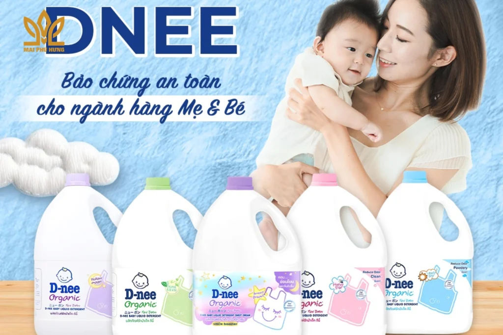 nước giặt cho bé - dnee các mùi