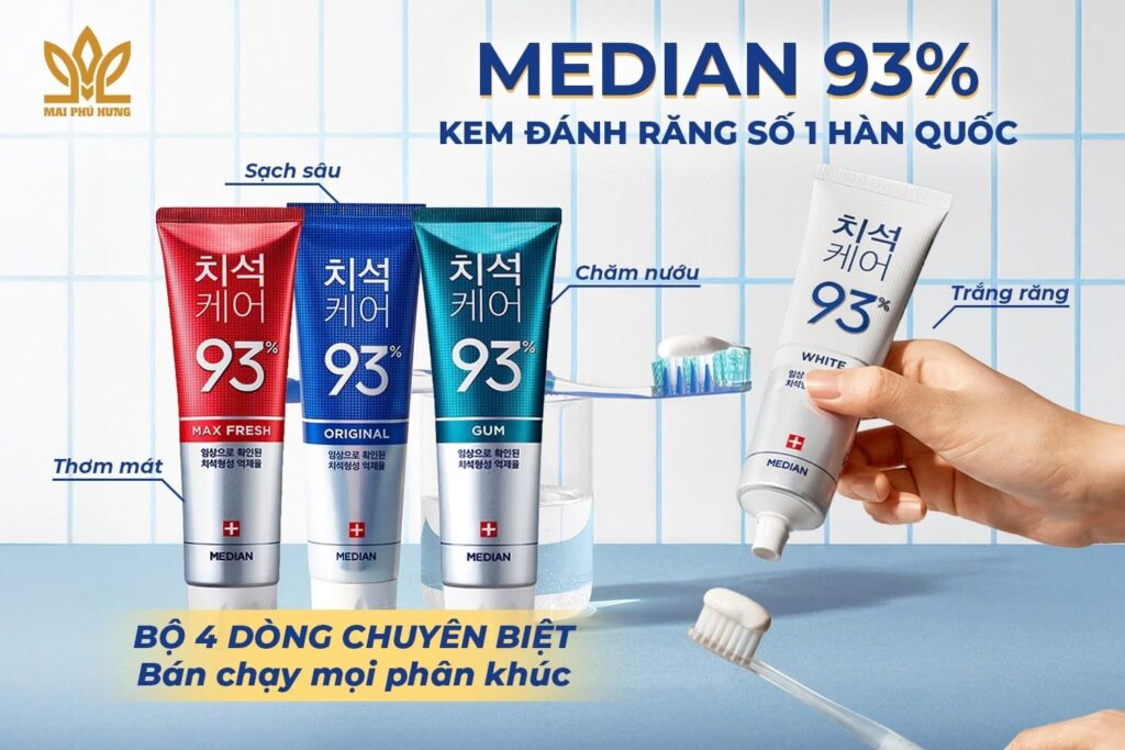Kem đánh răng Median Hàn Quốc 