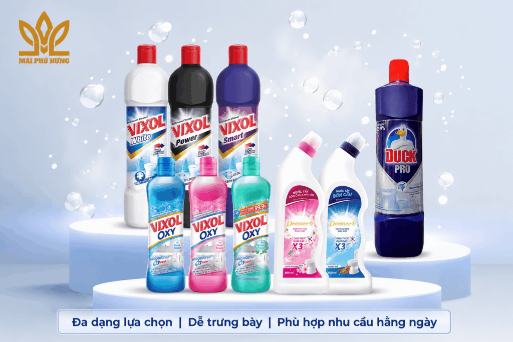Mai Phú Hưng - các mẫu mã Nước tẩy toilet Vixol