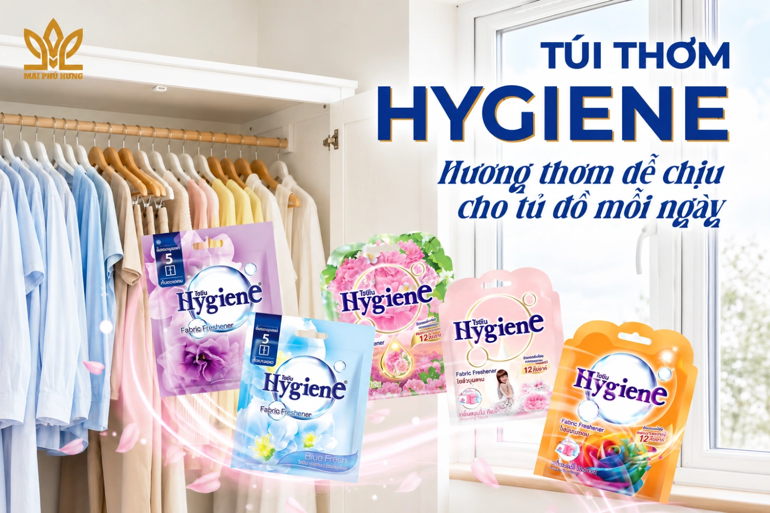 Hương thơm dễ chịu cho tủ đồ