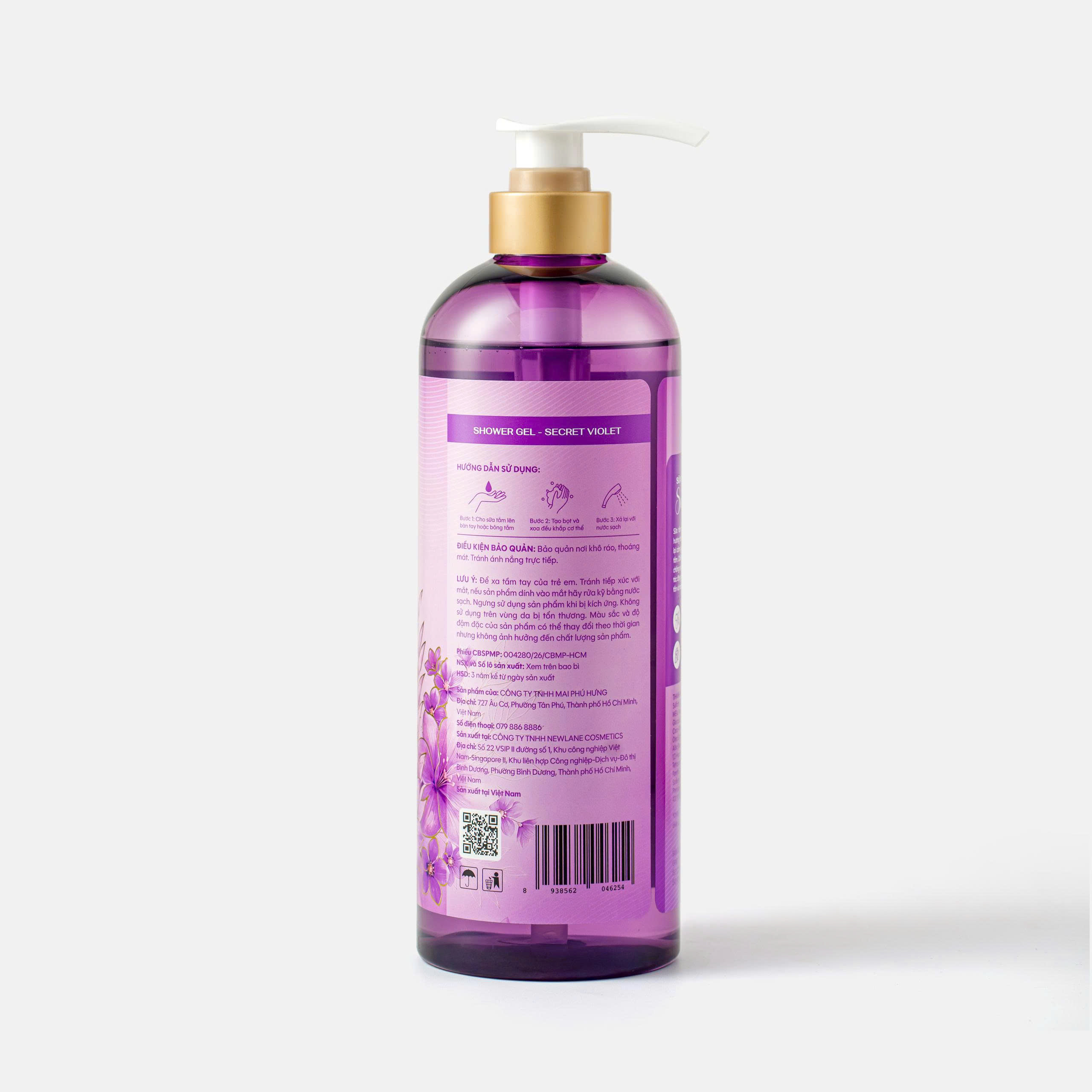 Gel Sữa Tắm Hương Nước Hoa Ludee Care Secret Violet 800ml 15 MS Ludee violet